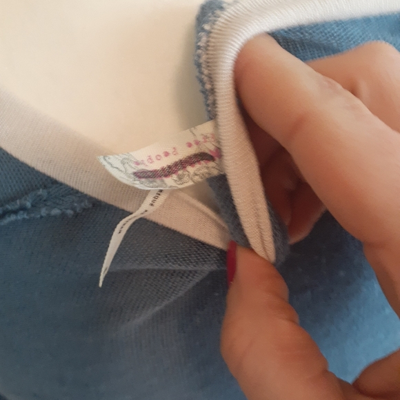 Free People weekend shirt blue sheer medium - Picture 5 of 6